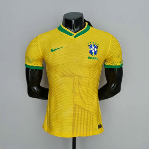 brésil maillots de foot 2022-2023 jaune player version homme