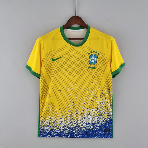 brésil special edition maillots de foot 2022-2023 jaune homme