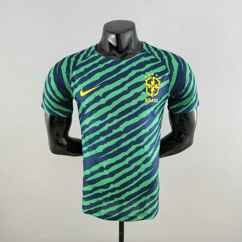 brésil special edition player version maillots de foot 2022-2023 bleu vert homme