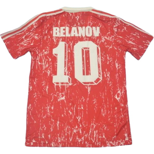 cccp domicile maillots de foot 1990 belanov 10 rouge homme