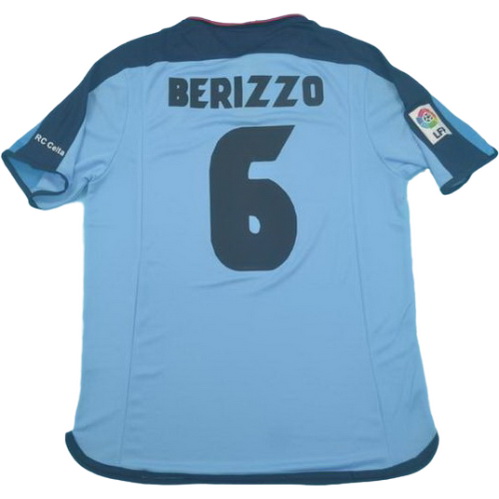 celta vigo domicile maillots de foot 2003-2004 berizzo 6 bleu homme