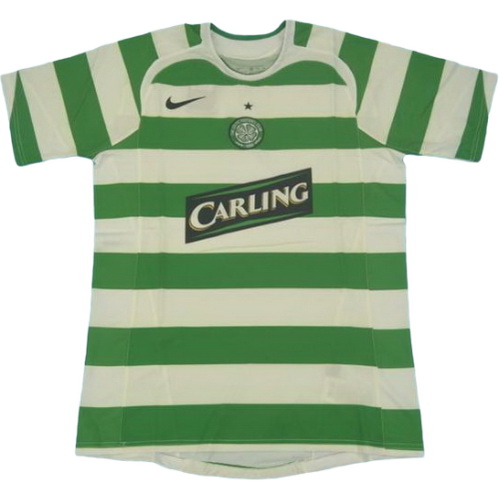 celtic glasgow domicile maillots de foot 2005-2006 vert blanc homme