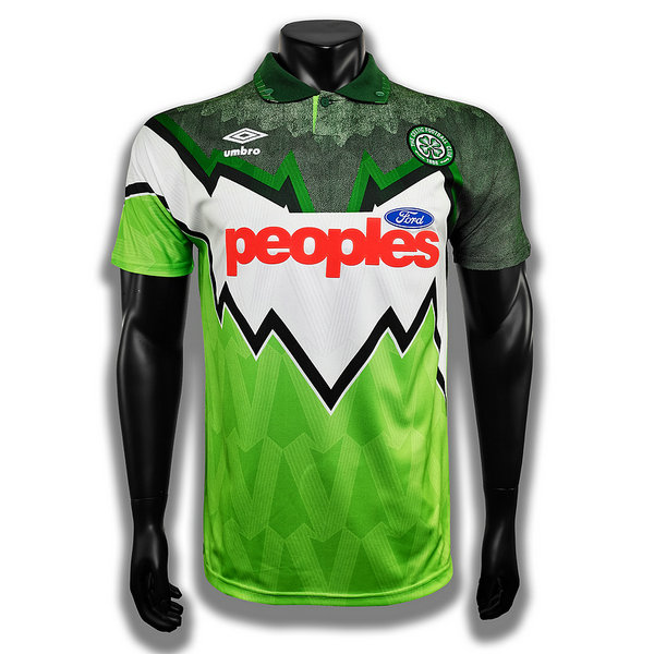 celtic glasgow domicile player maillots de foot 1991-1992 vert homme