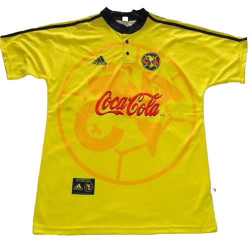 club américa domicile maillots de foot 1999-2000 jaune homme