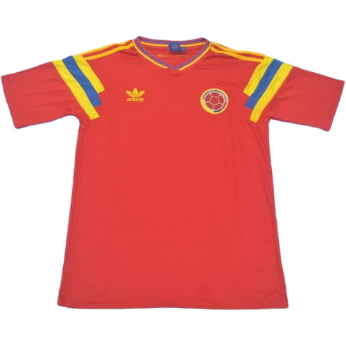 colombie domicile maillots de foot 1990 rouge homme