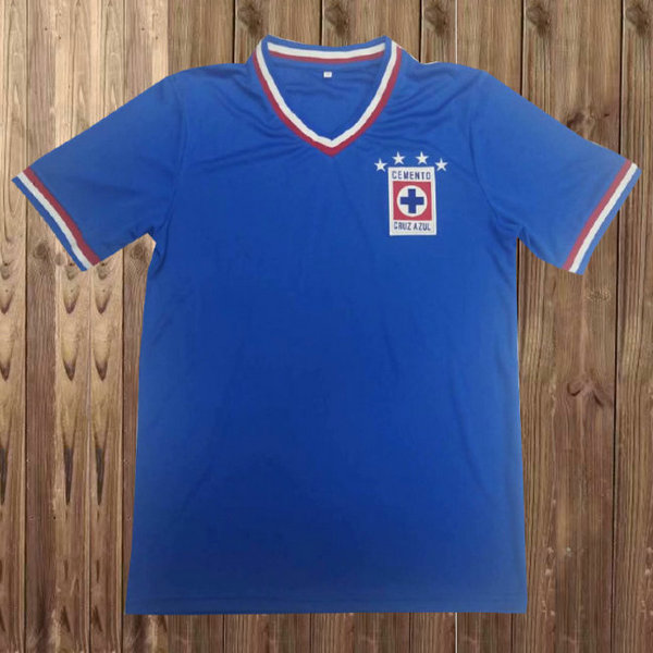 cruz azul domicile maillots de foot 1973-1974 bleu homme