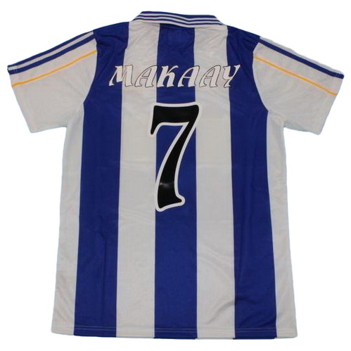 deportivo la corogne domicile maillots de foot 1999-2000 mahaay 7 bleu blanc homme