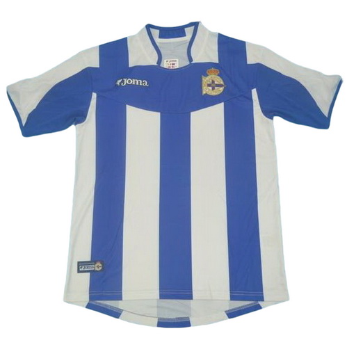 deportivo la corogne domicile maillots de foot 2003-2004 bleu blanc homme