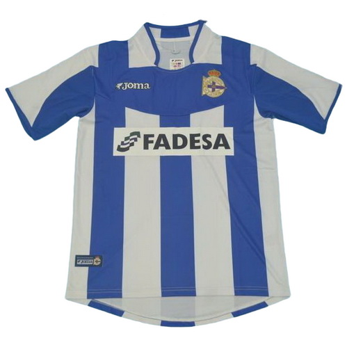 deportivo la corogne domicile maillots de foot fadesa 2003-2004 bleu blanc homme