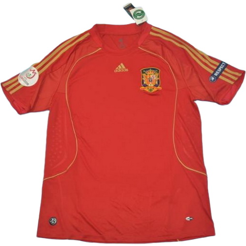 espagne domicile maillots de foot europa 2008 rouge homme