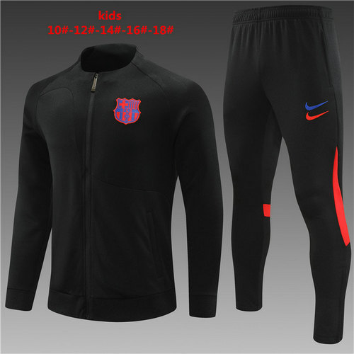fc barcelone completo veste de sport de foot 2022-2023 noir noir enfant