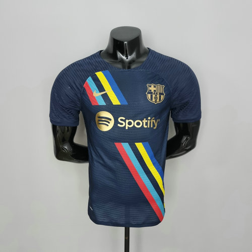 fc barcelone cyan maillots de foot 2022-2023 player version homme