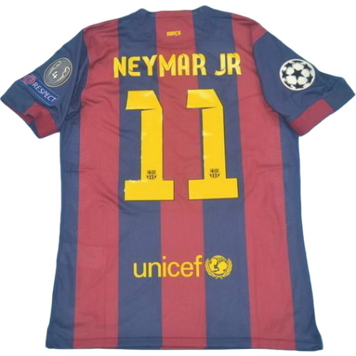 fc barcelone domicile maillots de foot 2014-2015 neymar jr 11 rouge bleu homme