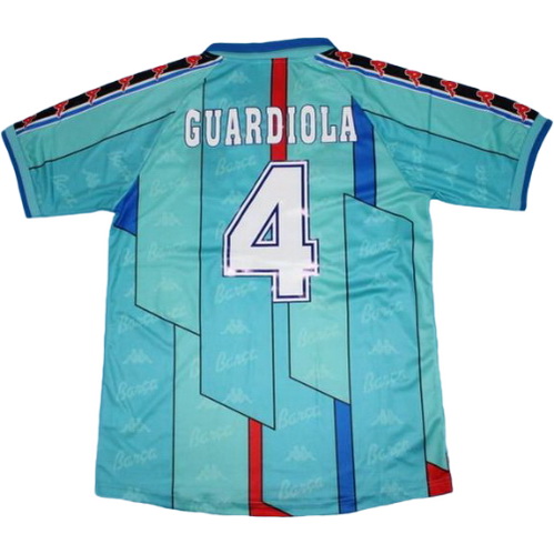 fc barcelone exterieur maillots de foot 1996-1997 guardiola 4 vert homme