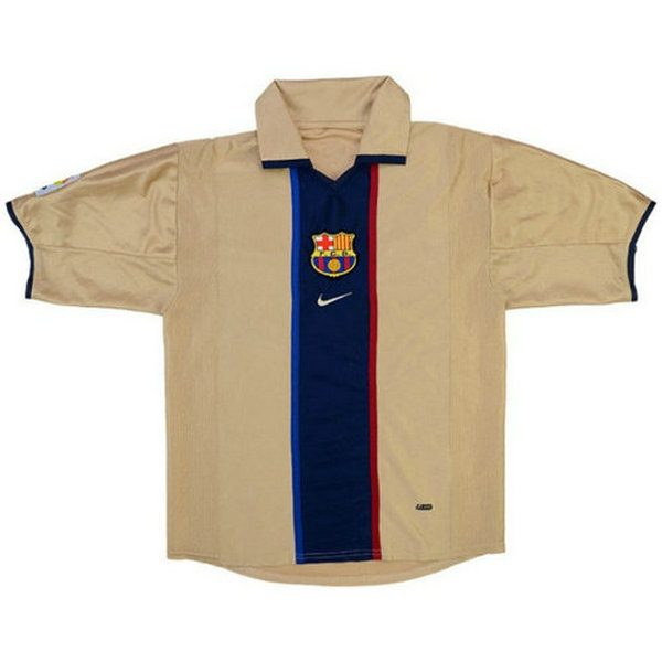 fc barcelone exterieur maillots de foot 2002-2003 jaune homme