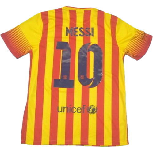 fc barcelone exterieur maillots de foot 2013-2014 messi 10 jaune homme