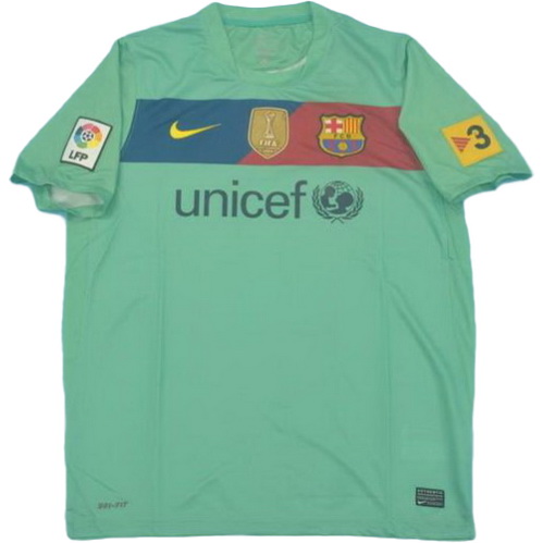 fc barcelone exterieur maillots de foot lfp 2010-2011 vert homme