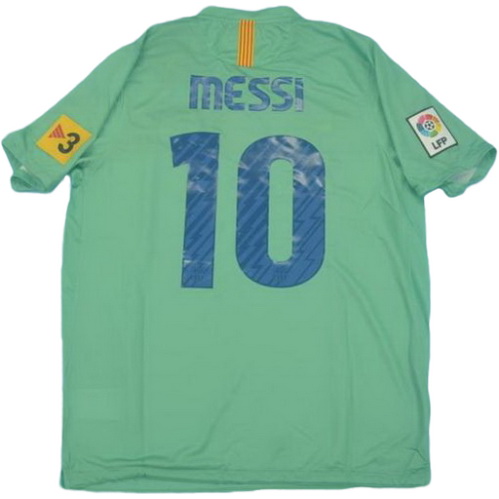 fc barcelone exterieur maillots de foot lfp 2010-2011 messi 10 vert homme