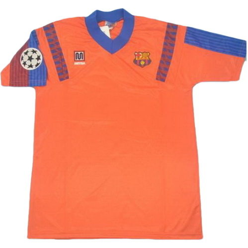 fc barcelone exterieur maillots de foot uefa 1992 orange homme