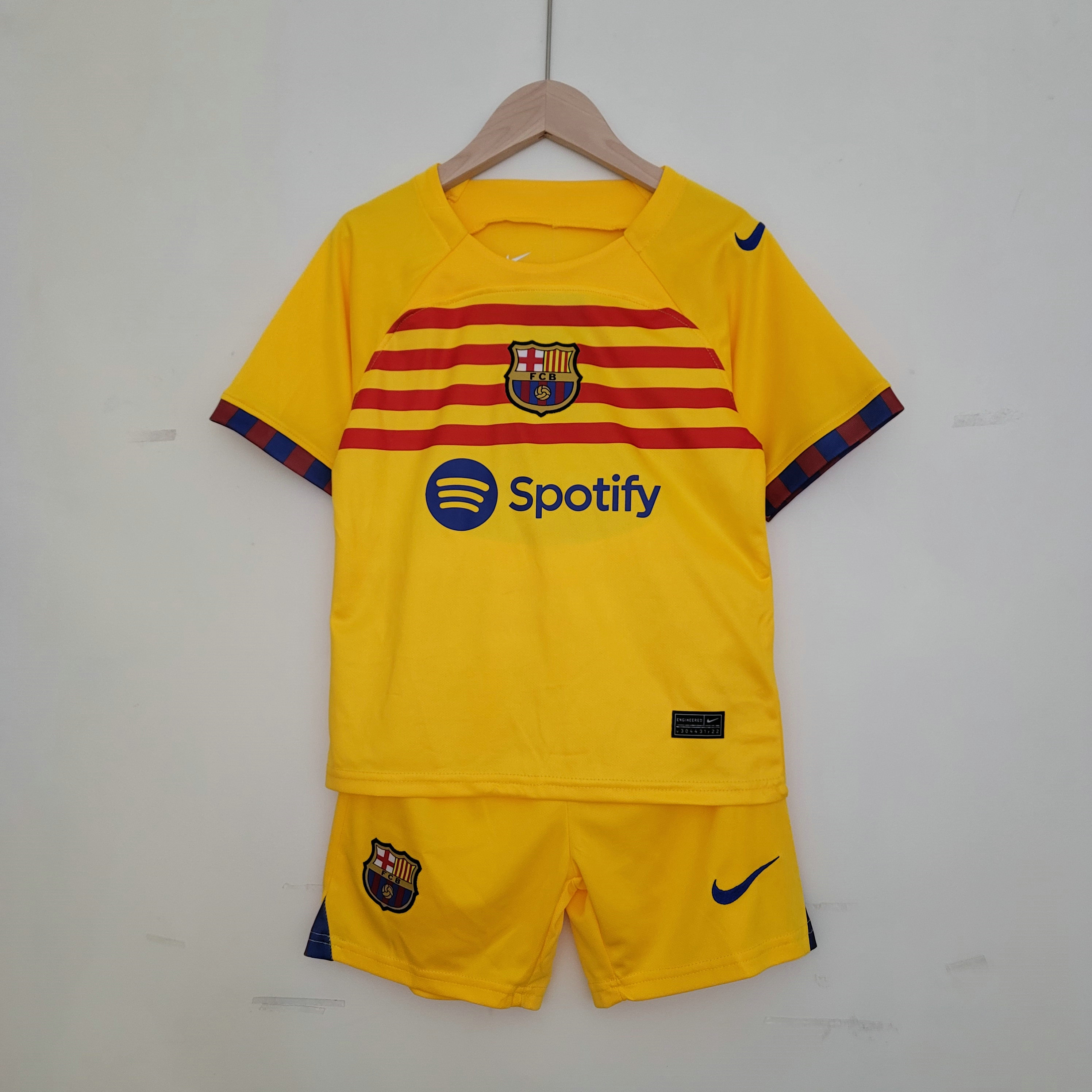 fc barcelone fourth maillots de foot 2023-2024 enfant
