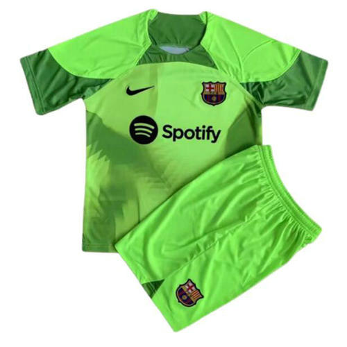 fc barcelone gardien maillots de foot 2022-2023 vert enfants