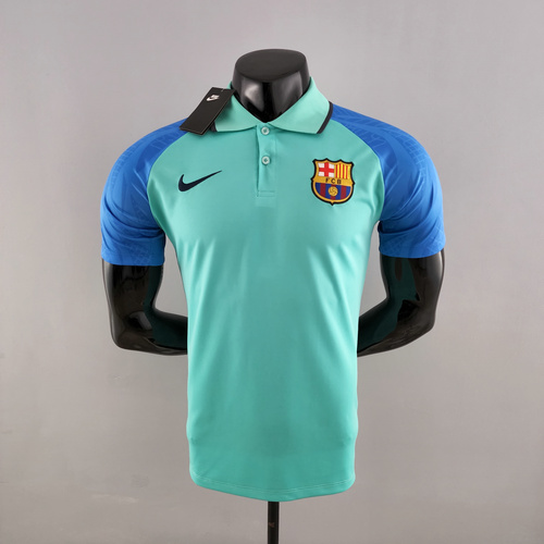 fc barcelone maillots polo de foot 2022-2023 vert homme