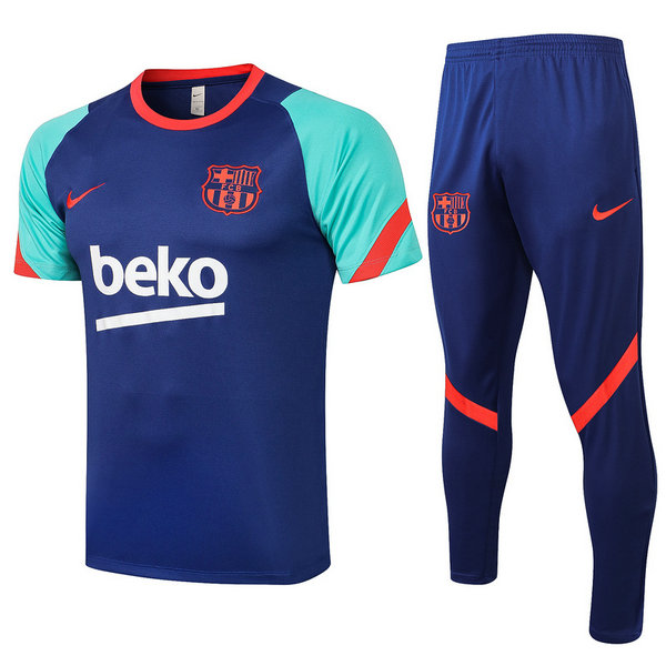 fc barcelone moda maillots formation de foot 2021 2022 ensemble bleu homme