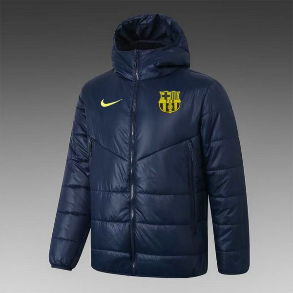 fc barcelone moda manteau cotons de foot 2021 2022 bleu homme