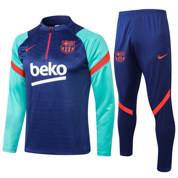 fc barcelone moda survêtements de foot 2021 2022 ensemble bleu vert homme