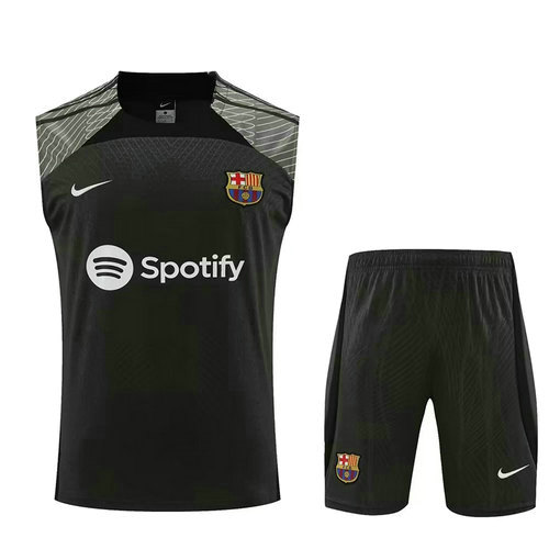 fc barcelone noir gilet maillots de foot 2023-2024 homme