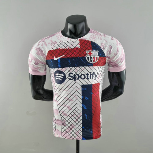fc barcelone special edition maillots de foot 2022-2023 rose player version homme