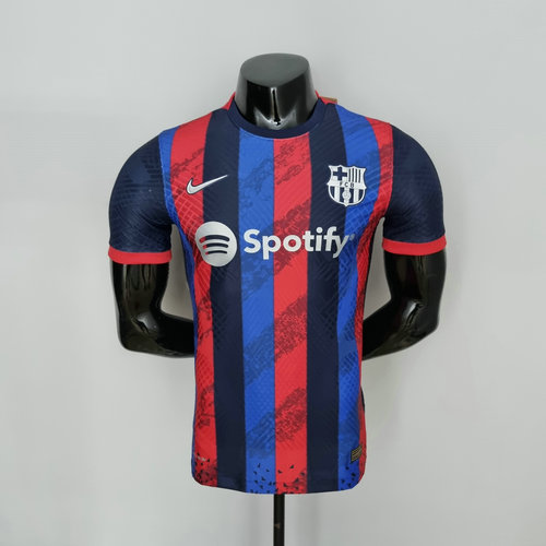 fc barcelone special edition maillots de foot 2022-2023 rouge bleu player version homme