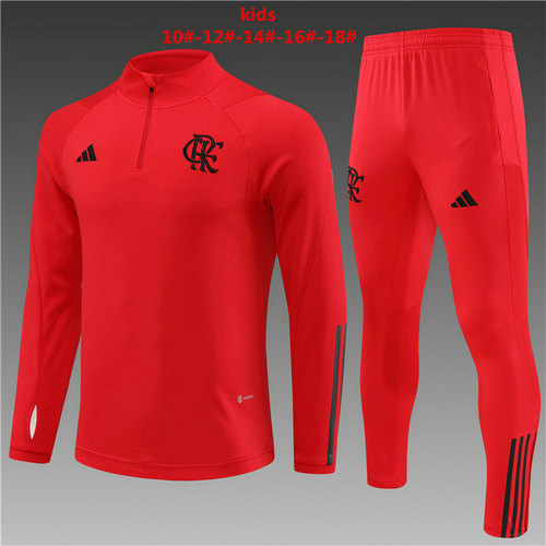 flamengo completo veste de sport de foot 2023-2024 rouge rouge enfant