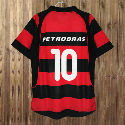 flamengo domicile maillots de foot 2003-2004 petrobras 10 homme