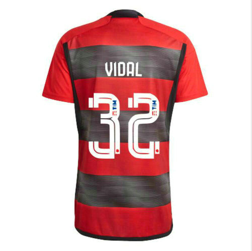 flamengo domicile maillots de foot 2023-2024 arturo vidal 32 homme