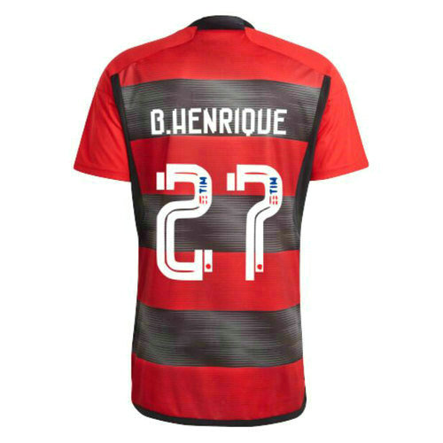 flamengo domicile maillots de foot 2023-2024 b.henrique 27 homme