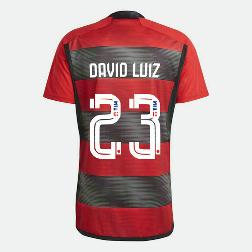 flamengo domicile maillots de foot 2023-2024 david luiz 23 homme