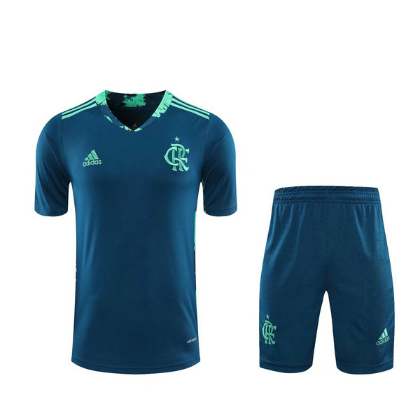 flamengo gardien maillots+shorts de foot 2021 bleu homme