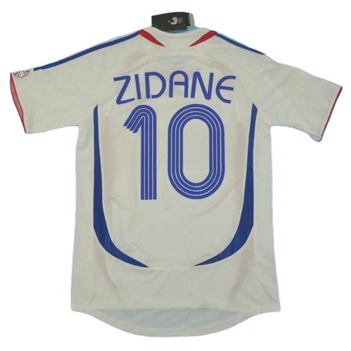 france exterieur maillots de foot copa mundial 2006 zidane 10 blanc homme