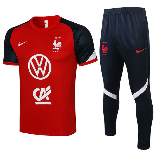 france moda maillots formation de foot 2021 2022 ensemble rouge homme