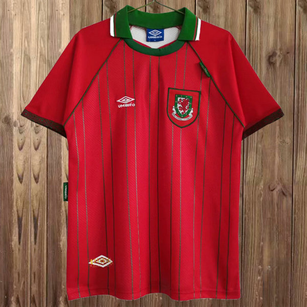 galles domicile maillots de foot 1994-1996 rouge homme