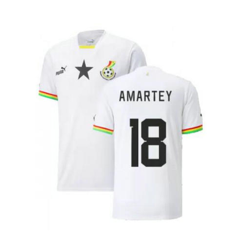ghana domicile maillots de foot 2022 amartey 18 homme