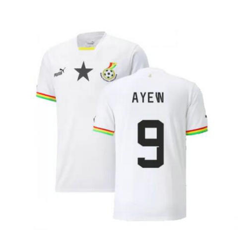 ghana domicile maillots de foot 2022 ayew 9 homme
