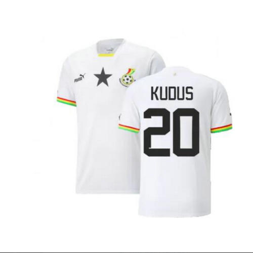 ghana domicile maillots de foot 2022 kudus 20 homme