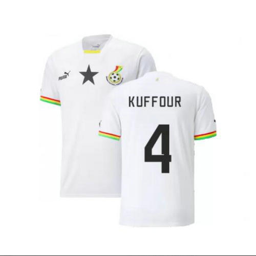 ghana domicile maillots de foot 2022 kuffour 4 homme