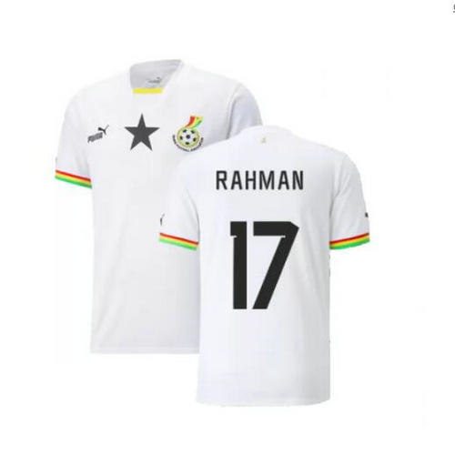 ghana domicile maillots de foot 2022 rahman 17 homme