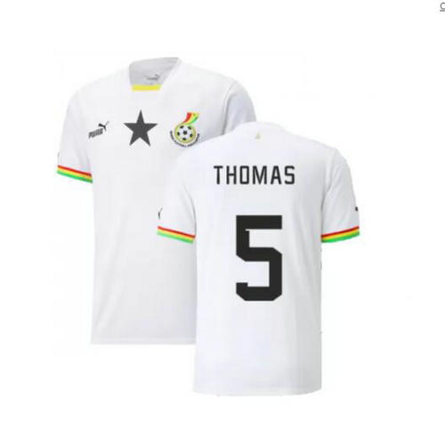 ghana domicile maillots de foot 2022 thomas 5 homme