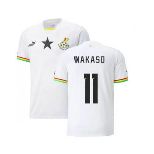 ghana domicile maillots de foot 2022 wakaso 11 homme