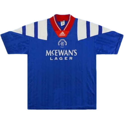 glasgow rangers domicile maillots de foot 1992-1994 bleu homme