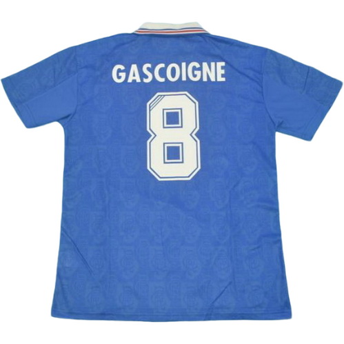 glasgow rangers domicile maillots de foot 1996-1997 gascoigne 8 bleu homme